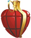 Heart looks like grenade. ItÃ¢â¬â¢s a symbol of love.